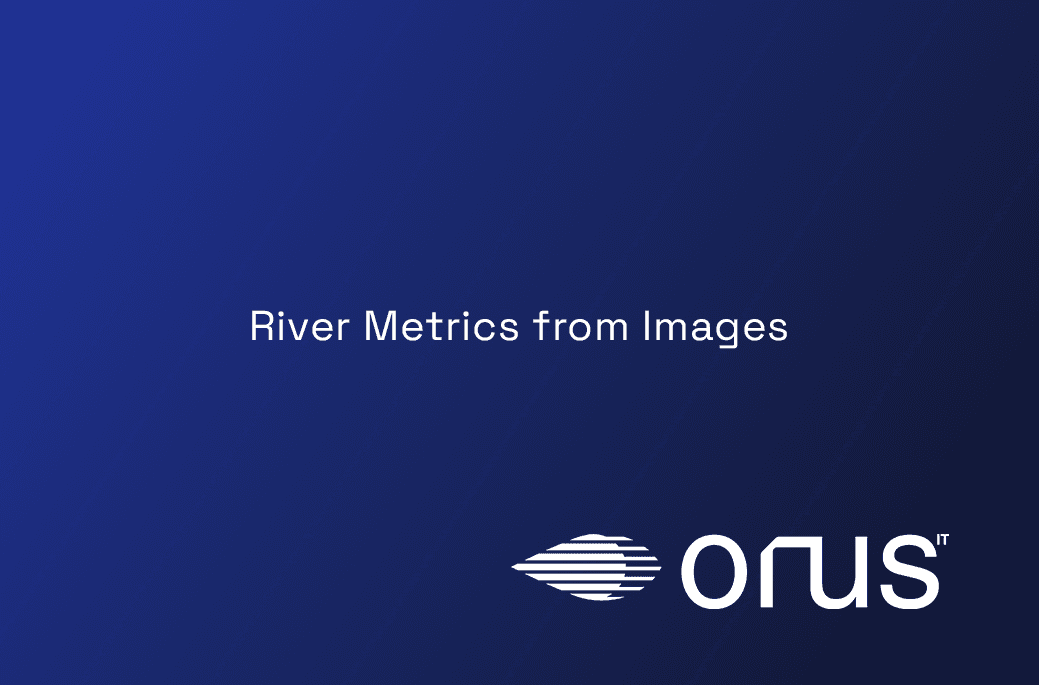 Orus business card: River metrics from images